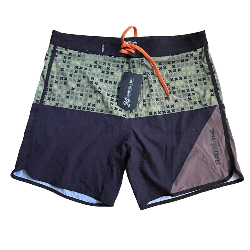 Flag Nor Fail Shorts Athletic Board Shorts Color Block Athleasure Mens‎ 38 NWT